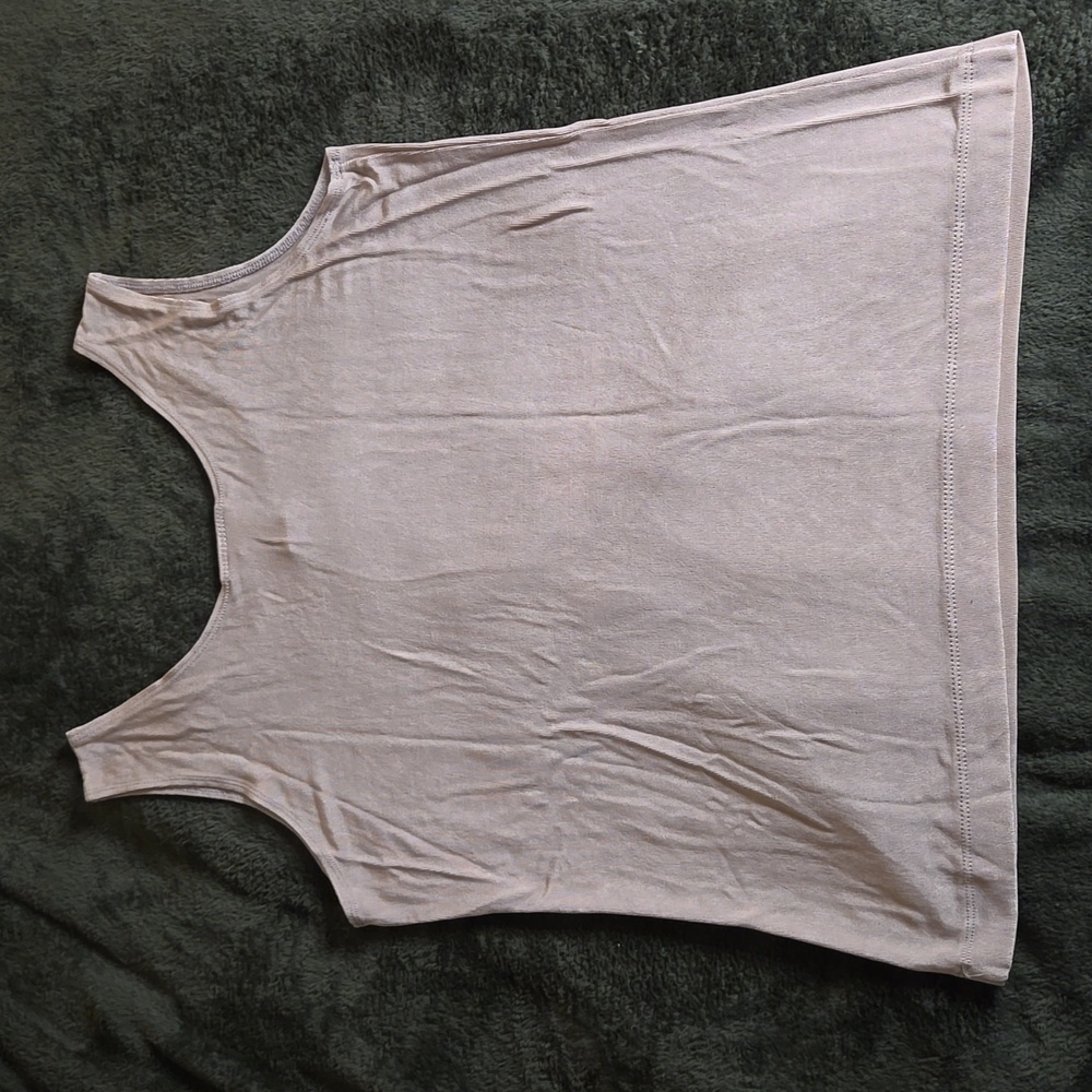 Chico's travelers gray ribbed tank - Picture 3 of 5